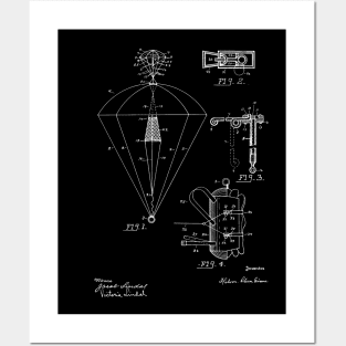 Parachute Vintage Patent Hand Drawing Posters and Art